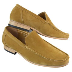 Patron 5588 Mens Smart Casual Slip On Square Suede Shoes Italian-TruClothing