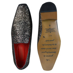 Rossellini Eastend Mens Shiny Gold Slip On Glitter Shoes Party Smart Patent Leather Gold-TruClothing