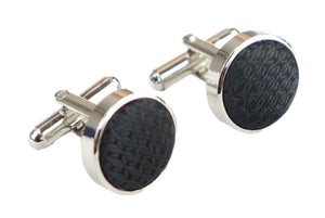 Satin Silk Textured Tie Gift Set Pocket Square Cuff Links Tie Matt Satin-TruClothing