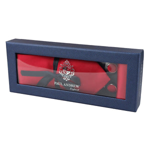 Satin Silk Tie Gift Set Pocket Square Cuff Links Tie Shiny Satin-TruClothing