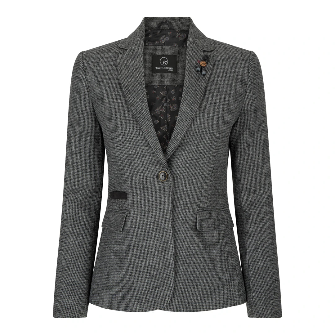 Long gray blazer womens clearance