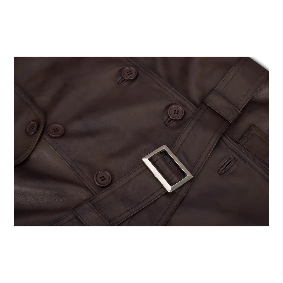 Women Superior Leather Biker Jacket Coat Vintage Retro Design-TruClothing