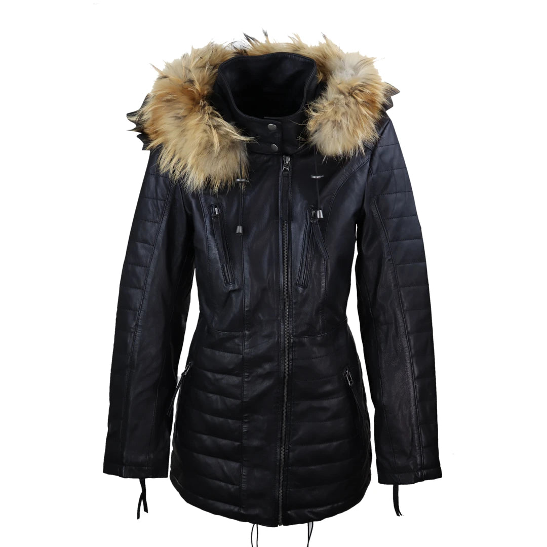 Infinity Women s Mid Length Hooded Parka Jacket