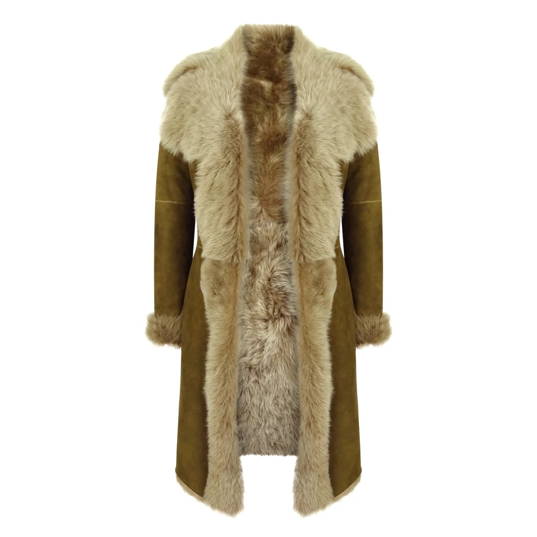 Suede fur 2025 coat womens