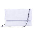 Womens Real Leather Hide Clutch Shoulder Bag Metal Chain Cross Body Textured-TruClothing