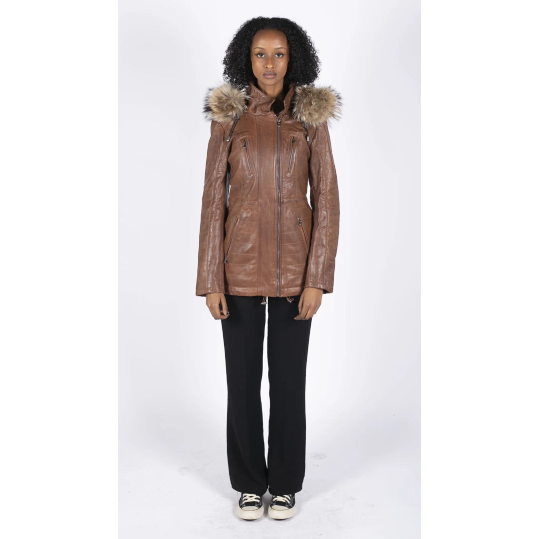Infinity Chaqueta parka con capucha largo medio mujer TruClothing