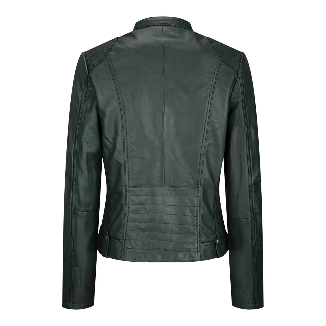 Womens Short Vitage Style Leather Jacket-TruClothing