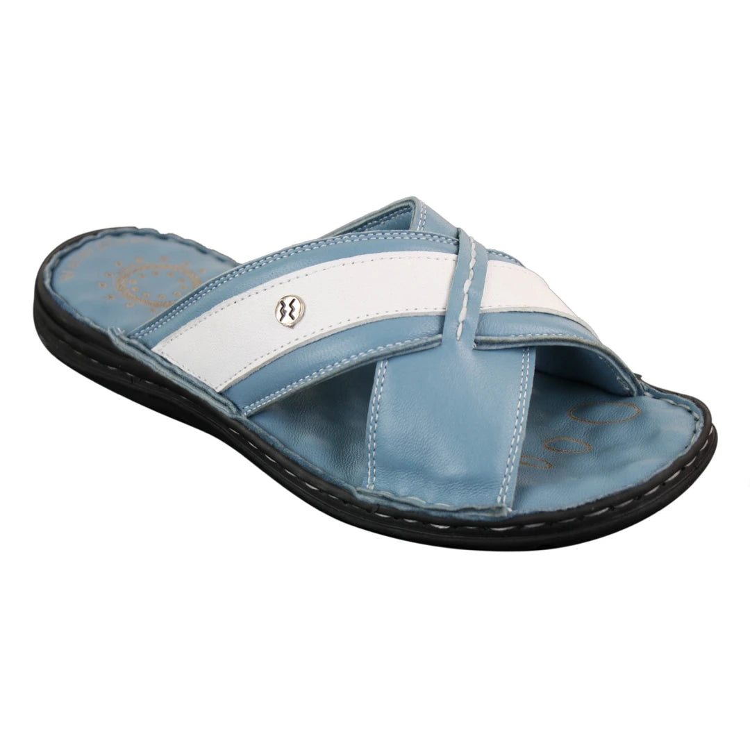 Men's Leather Flip Flops Slip On Slippers Sandals – TruClothing