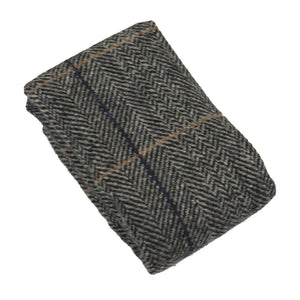 Herren Damen Jungen Fliegenset Grau Holzbraun Fischgräte Tweed Design - House of Cavani - 5