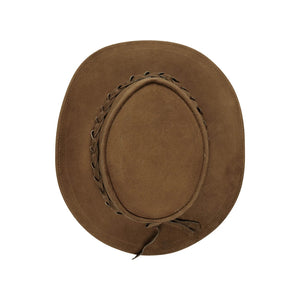 Australien Unisex Cowboy Echtleder Mütze Tanzen Klassisch Retro Design - Braun - Infinity Leather - 9