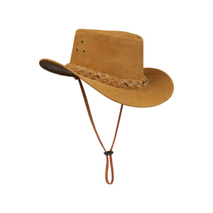 Australien Unisex Cowboy Echtleder Mütze Tanzen Klassisch Retro Design - Kamel - Infinity Leather - 11