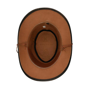 Kapelusz uniseksowy kowbojski westernowy outback australijski skórzany - Brązowy - Infinity Leather - 5