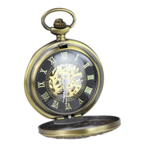 Orologio da Taschino Meccanico Automatico con Numeri Romani Vintage Retro - TruClothing.com - 2