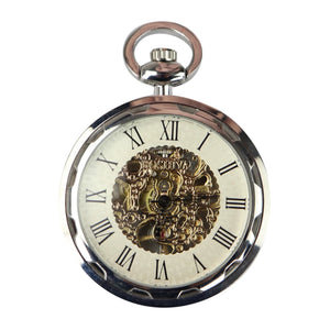 Automatic Mechanical 1920's Blinders Pocket Watch - Silver - TruClothing.com - 1