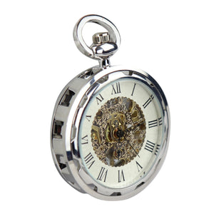 Automatic Mechanical 1920's Blinders Pocket Watch - Silver - TruClothing.com - 3