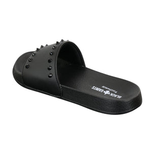 Black Saints Spikes - Mens Black White Flip Flops Slippers Summer Beach Casual Walking - Black Saints - 5