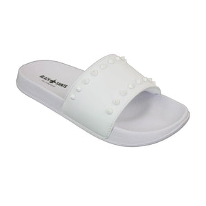 Black Saints Spikes - Mens Black White Flip Flops Slippers Summer Beach Casual Walking - Black Saints - 7