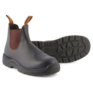 Bottines Blundstone boots style Chelsea homme cuir véritable marron bout renforcé métal 192 - Blundstone - 5