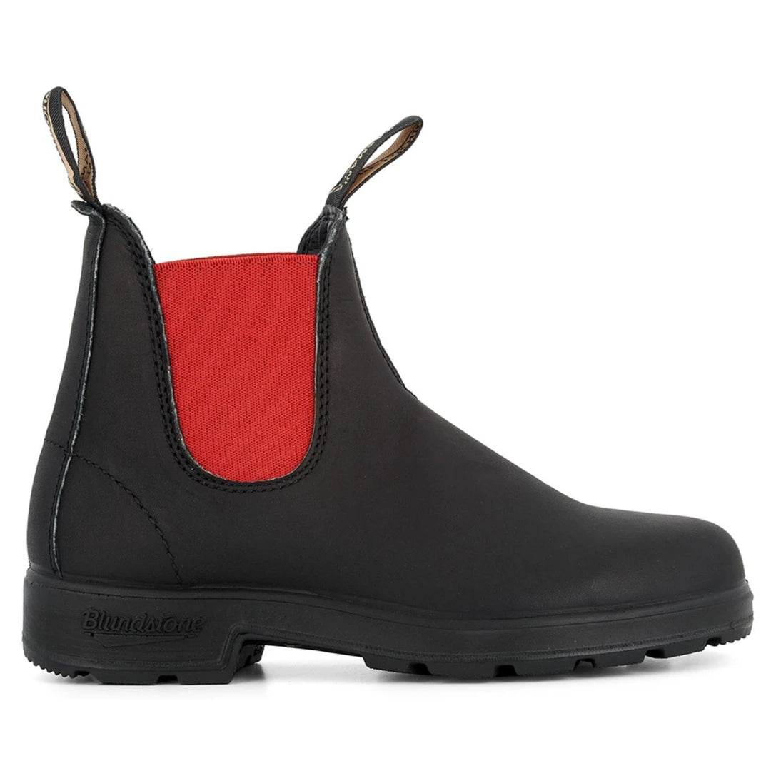 Blundstone 508 Black Red Leather Chelsea Boots Slip On Casual - Blundstone - 1