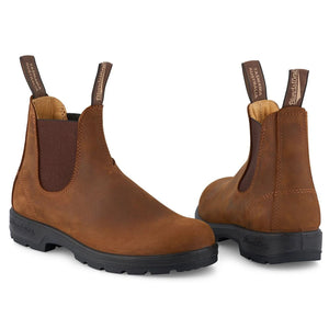Blundstone 562 Crazy Horse Brown Leather Chelsea Boots Tan Nubuck Classic - Blundstone - 6
