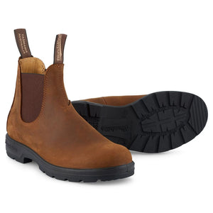 Blundstone 562 Crazy Horse Brown Leather Chelsea Boots Tan Nubuck Classic - Blundstone - 7