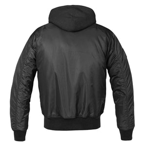 Brandit MA1 Sweathood Bomberjacke, schwarz mit Grauer Kapuze, Größe S - Brandit - 6