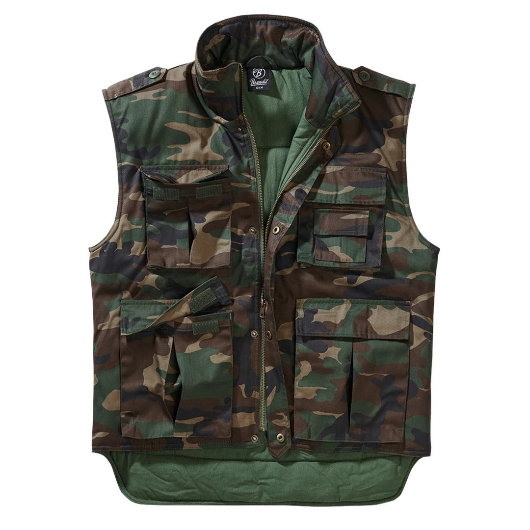Brandit Ranger Vest Waistcoat Tactical Military Combat Fishing - Olive - Brandit - 1