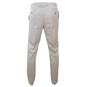 Herrenhose Tweed Fischgräte Design Tailored Fit Hochzeit Party Design Klassisch - House of Cavani - 3