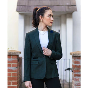 Caridi - Women's Tweed Green Check Blazer Wool Classic Jacket 1920s - House of Cavani - 2