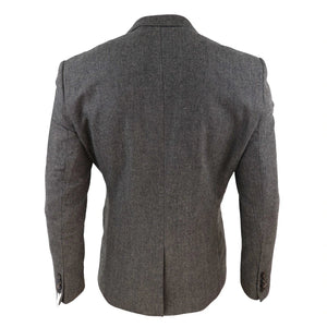 Cavani Martez Men's Peaky Blinders Herringbone Tweed Blazer - Tan - House of Cavani - 8
