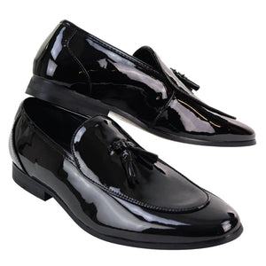 Cavani Walter Men's Tassel Slip On Black Shoes Shiny Patent - House of Cavani - 3