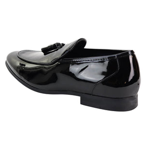 Cavani Walter Men's Tassel Slip On Black Shoes Shiny Patent - House of Cavani - 5