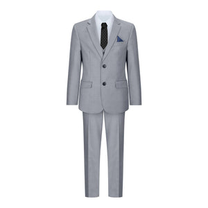 Abito Formale da Ragazzo 3 Pezzi in Grigio Chiaro di Matrimonio Battesimo - Paul Andrew - 2