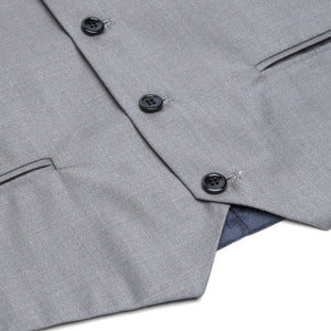Abito Formale da Ragazzo 3 Pezzi in Grigio Chiaro di Matrimonio Battesimo - Paul Andrew - 9