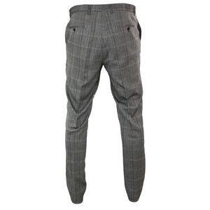Connall - Pantalón clásico de tweed a cuadros para hombre - Bronceado - House of Cavani - 3