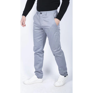 Herren Regular Chino Jeans Hose Stretch Classic Elegant Maßgeschneidert Fit - Azurblau - House of Cavani - 14