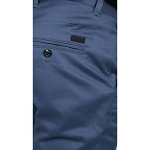 Herren Regular Chino Jeans Hose Stretch Classic Elegant Maßgeschneidert Fit - Blau - House of Cavani - 12