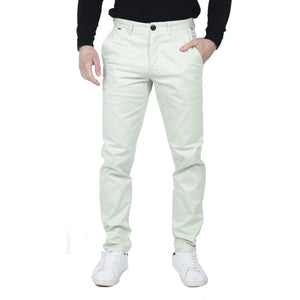 Herren Regular Chino Jeans Hose Stretch Classic Elegant Maßgeschneidert Fit - Hellgrün - House of Cavani - 37