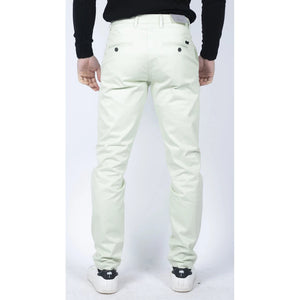 Herren Regular Chino Jeans Hose Stretch Classic Elegant Maßgeschneidert Fit - Hellgrün - House of Cavani - 40