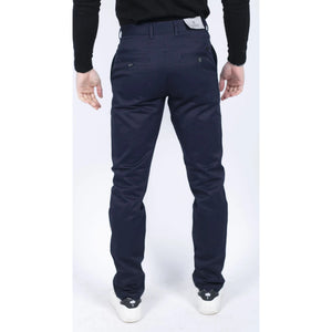 Herren Regular Chino Jeans Hose Stretch Classic Elegant Maßgeschneidert Fit - Marineblau - House of Cavani - 19