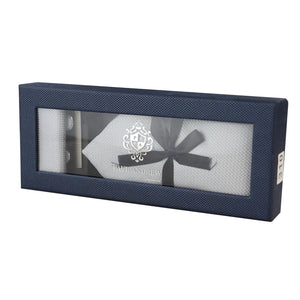Diamond Neck Tie Gift Set Pocket Square Cuff Links Pin Tie For Shirt Satin - Grey - Paul Andrew - 14