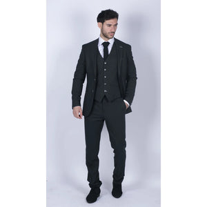 Herren Tweed Olivgrün 3 Teilig Anzug Classic Vintage 1920er Jahre Hochzeit - House of Cavani - 2