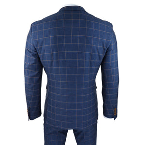 Abito da Uomo Blu a Sacchi Arancione Retro Vintage Sagomanto - Paul Andrew - 7
