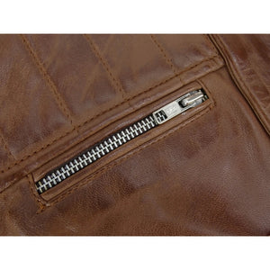 Infinity Brando Skórzana kurtka motocyklowa damska klasyczna brązowa - Brązowy - Infinity Leather - 10