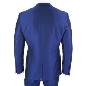 Kingsley - Traje de fiesta de fiesta de boda azul brillante de 3 piezas para hombres - Paul Andrew - 7