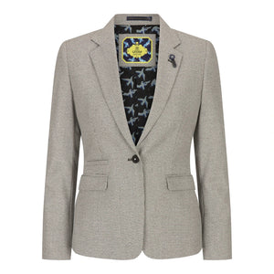 Kyoto - Women's Tweed Beige Blazer Wool Jacket 1920s - House of Cavani - 1