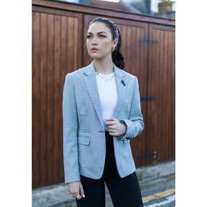 Kyoto - Women's Tweed Beige Blazer Wool Jacket 1920s - House of Cavani - 5
