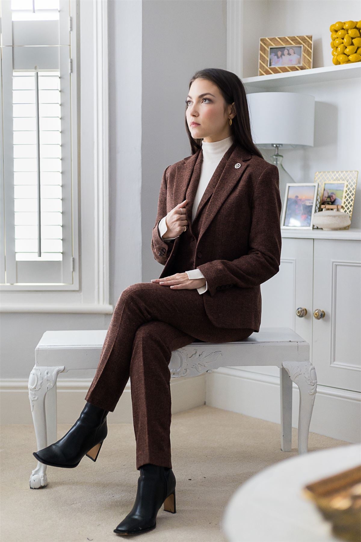Womens V Neck Long Sleeve Tops Blazer Suit OL Office Ladies Pants Trousers  Size | eBay