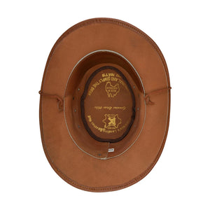 Leather Suede Hat Aussie Bush Cowboy - Brown - Infinity Leather - 5