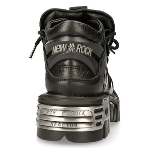 M110-S1 New Rock Unisex Men's Women's Bootie Metal Spikes Goth Punk Laced - New Rock - 6